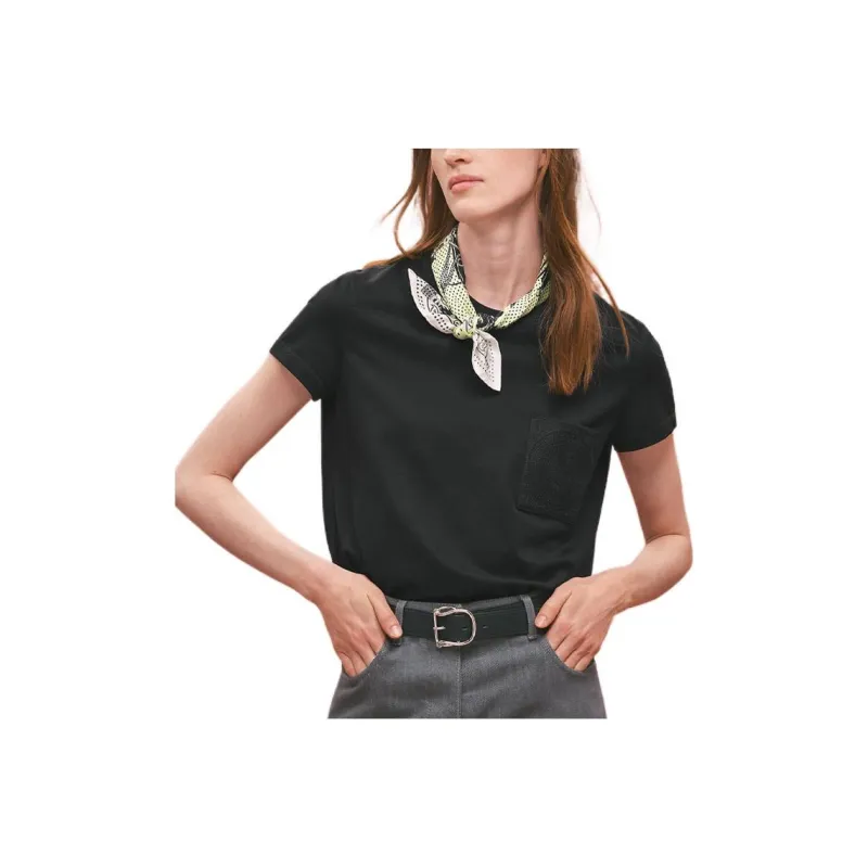 HERMES T Shirts Women's Black-0