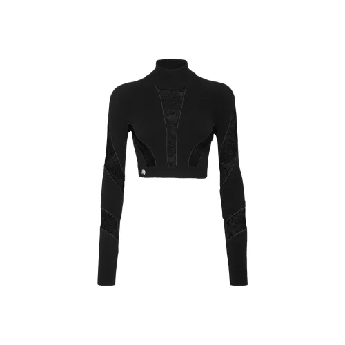 PHILIPP PLEIN SS25 Crop Top Women's Black