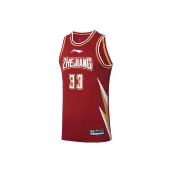 LiNing Professional Basketball Series Basketball Jerseys Men's Zhejiang Red