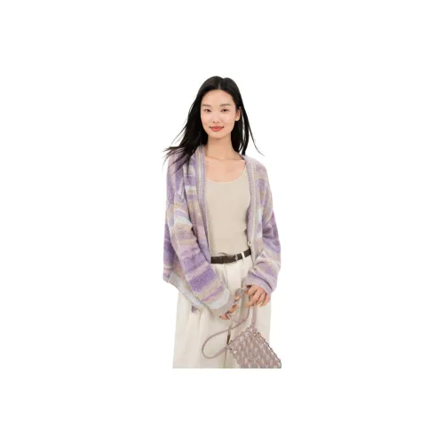 Fragment Sweater Women's Purple White