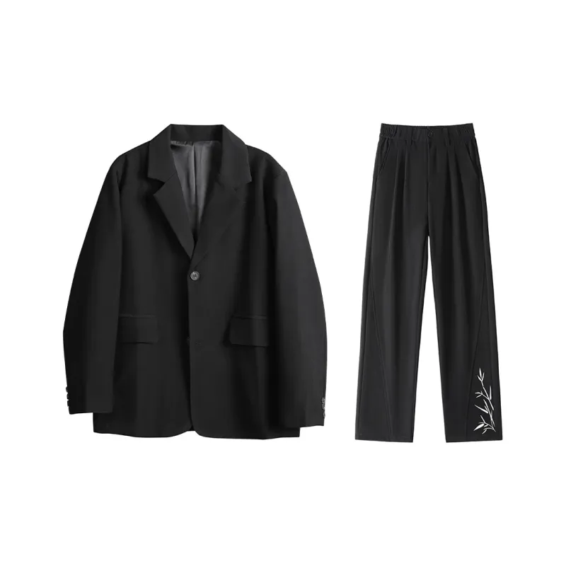GSUE Business Suits Spring And Summer Unisex Black-0