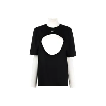 OFF WHITE Meteor Layered Cotton T shirt