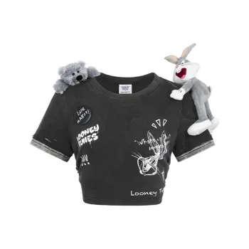 13 DEMARZO 13DEMARZO X LOONEY TUNES Crop Tops Women's