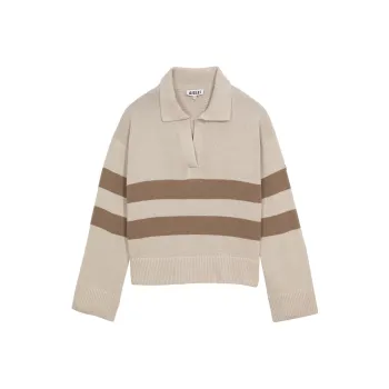 AIGLE Sweater Women's Concentrated Coffee Stripes