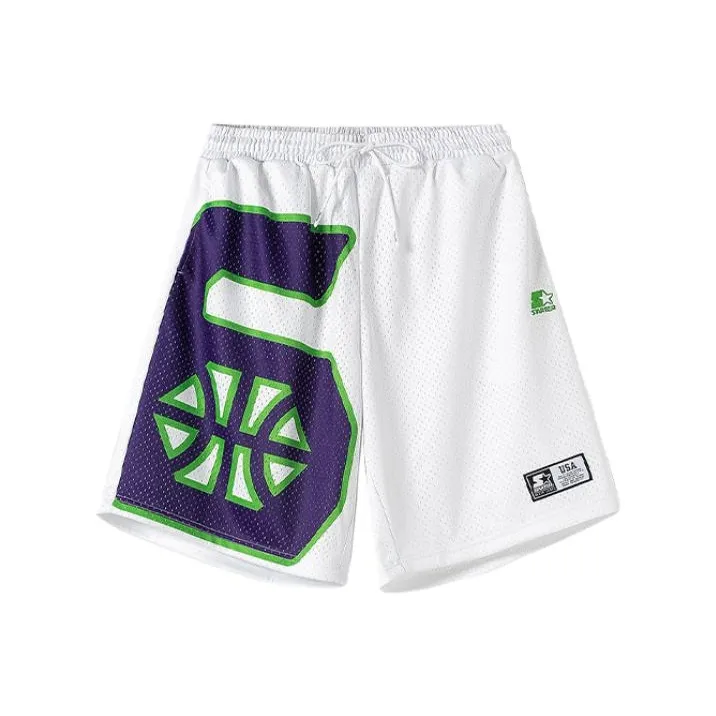 STARTER x DILIUQU LIANMINGKUAN Basketball Shorts Unisex Black-4