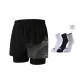 Black Silver Shorts (Includes 3-Pack of Mixed Color Socks)