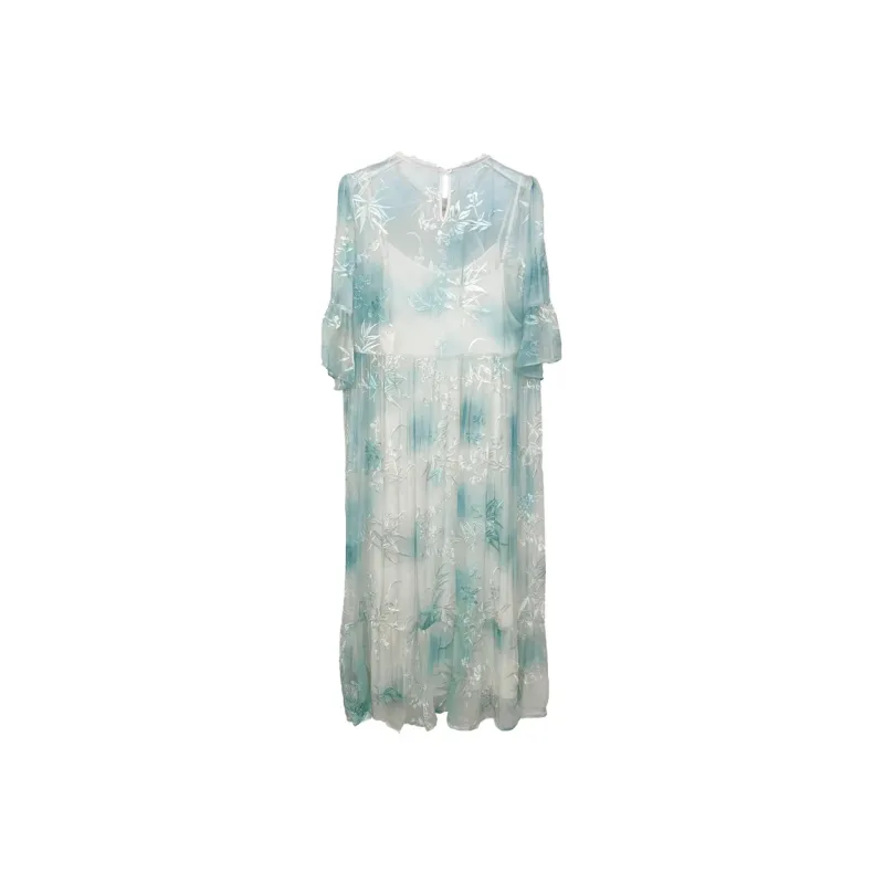Kele Coco Short Sleeved Dress Women's Blue-1