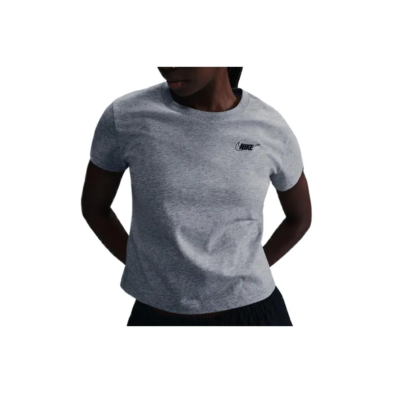 Nike Sportswear Club Women's Short Sleeve Cropped Graphic T Shirt-0
