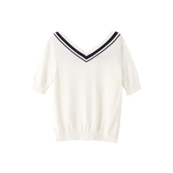 OVV Sweaters Women's Ecru Trim A7