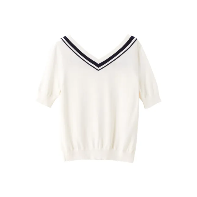 OVV Sweaters Women's Ecru Trim A7-0