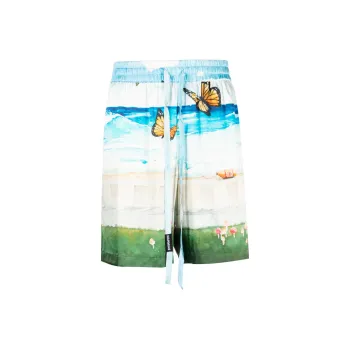 NAHMIAS Butterfly Beach Silk Shorts