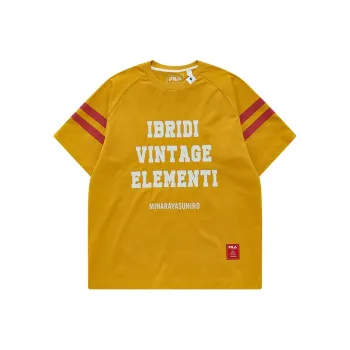 FILA x MIHARA YASUHIRO MIHARA YASUHIRO Collaboration Collection Raglan Sleeve T Shirt Women's Oil Soluble Yellow