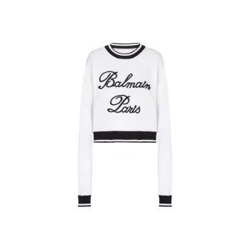 BALMAIN Logo embroidered Crew neck Jumper