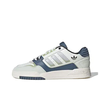 Adidas Originals Drop Step Anti Slip Wear Resistant Low Top Skateboard Shoes Unisex White Blue Green