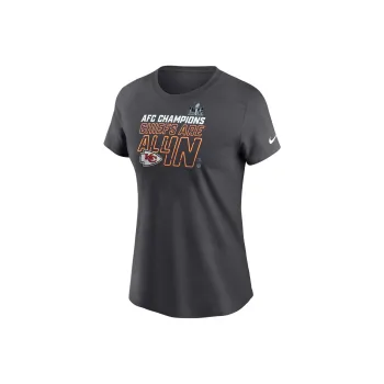 Nike Kansas City Chiefs 2023 AFC Champions Trophy T-Shirt Women's Anthracite