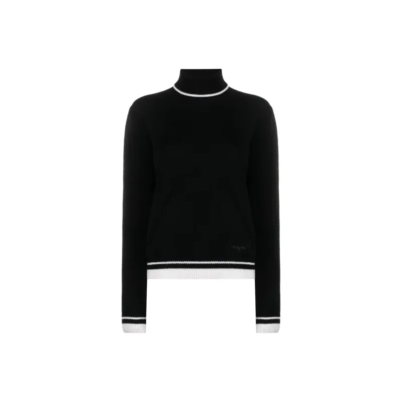 MSGM Stripe detail High neck Jumper-0