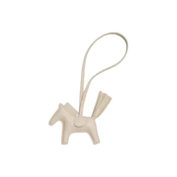 HERMES Rodeo Milo Lambskin Bag Accessory Small Size Unisex Milkshake White