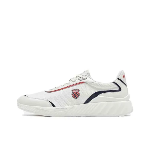 KSWISS Anti Slip Wear Resistant Low Top Casual Shoes Men's White Red Blue
