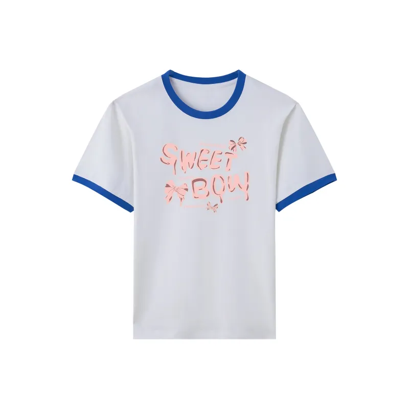TEME T Shirt Women's White & Blue-0