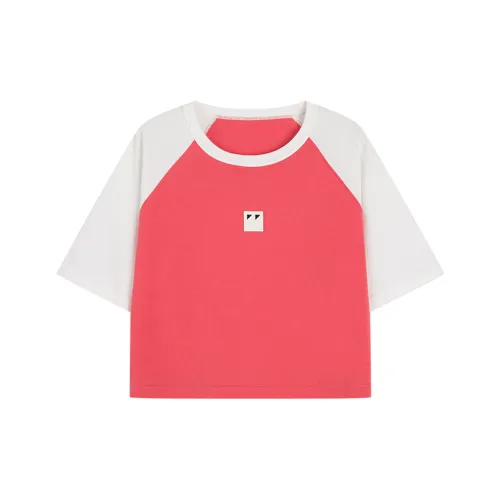 UOOYAA BABY MOSAIC Series Crop Tops Women's Red