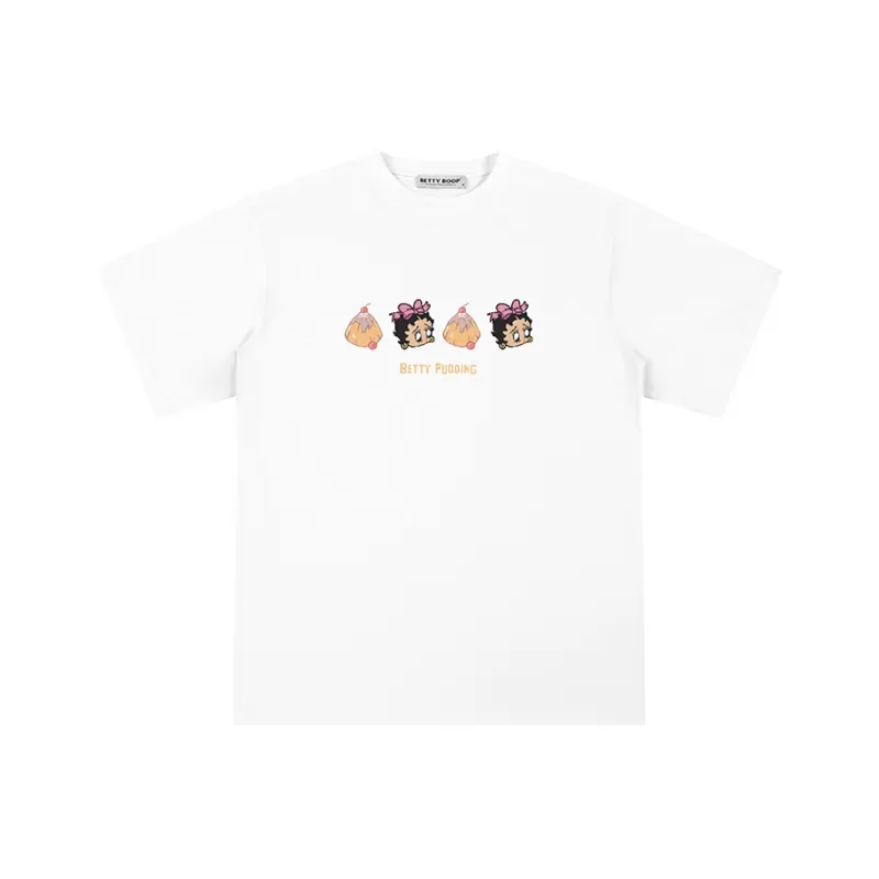 BETTY BOOP Drop Shoulder Sleeve T Shirt Women's-0