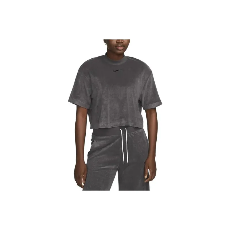 Nike Crop Tops Women's Anthracite-0