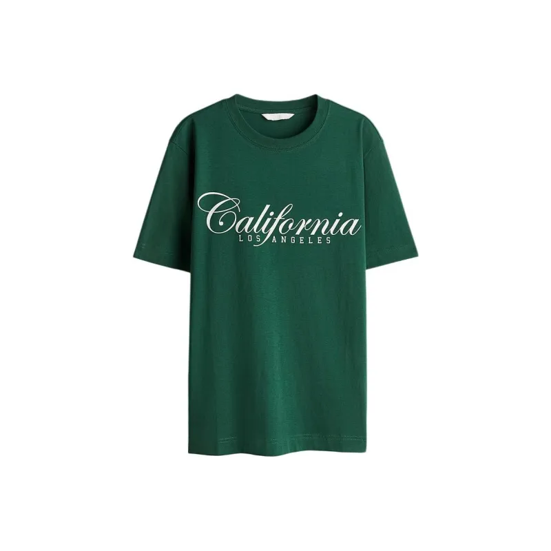 H&M T Shirts Women's Dark Green-0