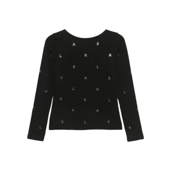 KARL LAGERFELD / Karl Lagerfeld Jeans Rhinestone logo T shirt