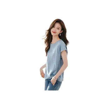 Mo Han Yi Mei T-Shirt Women's Gray Blue