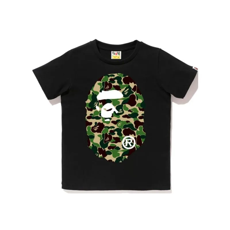 Bape Abc Camo Big Ape Head Tee White/Black-0
