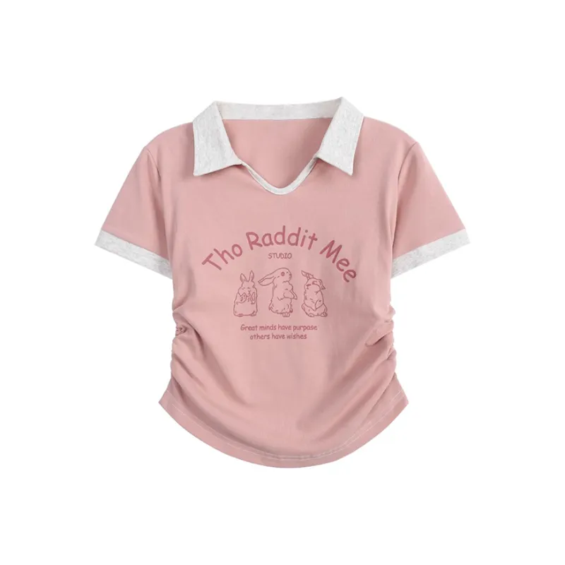 IS SASAINC Crop Tops Women's Pink-0