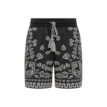 Alanui Bandana Pattern Drawstring Shorts