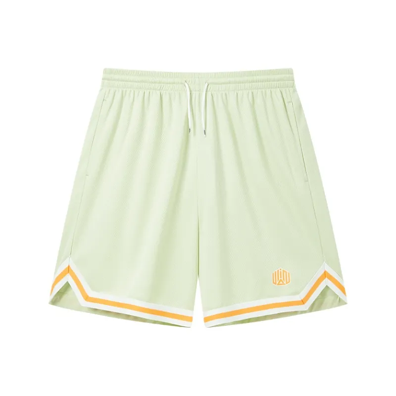 PEAK Basketball Shorts Men's White Light Green-0