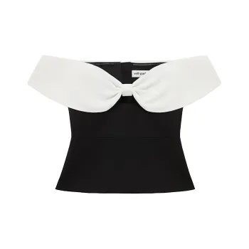 Self-portrait Other Top Women's Black White Color Blocking