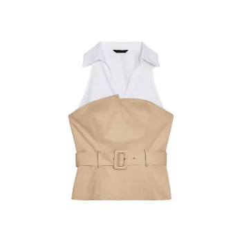 ZARA Tank Tops Women's Tan