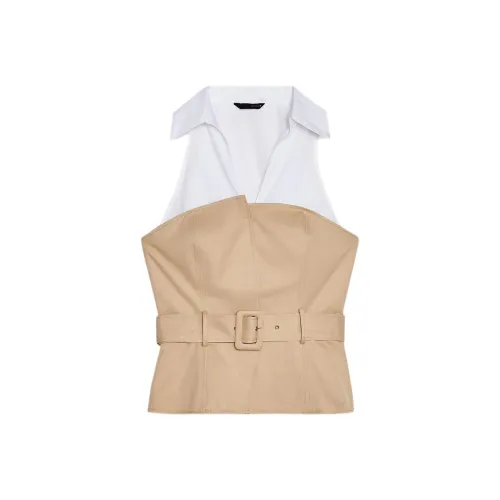 ZARA Tank Tops Women's Tan