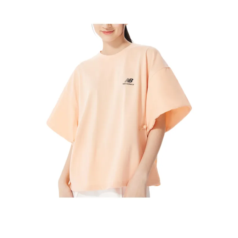 New Balance Drop Shoulder Sleeve T Shirt Women's Orange-0