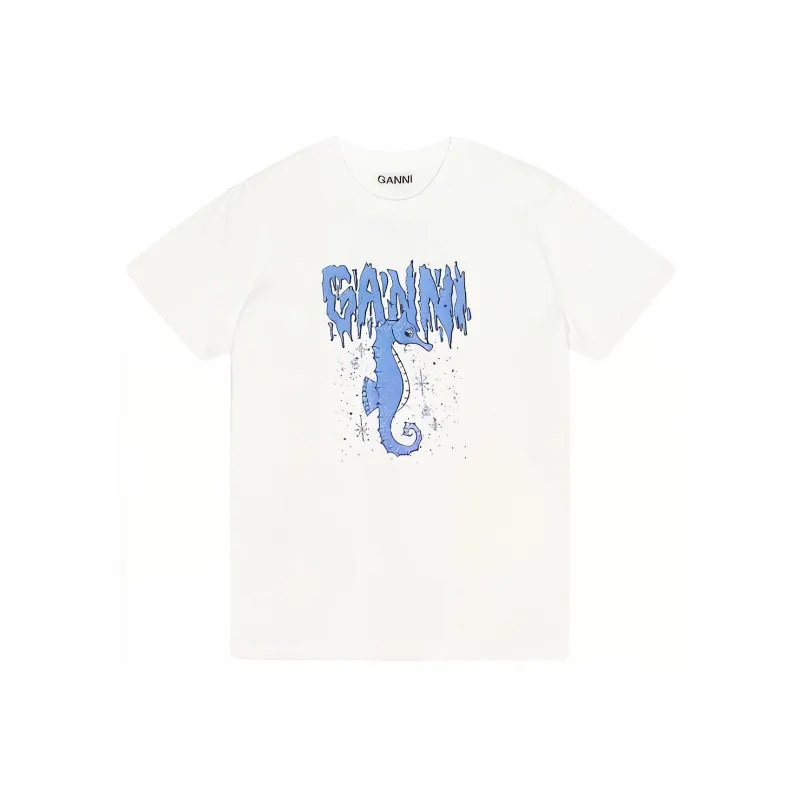 GANNI SS24 T Shirt Women's Bright White-0