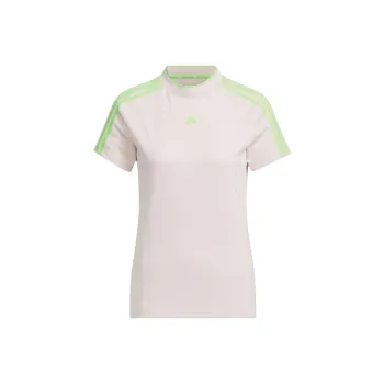 Adidas Aeroready Mock Neck Shirt T Shirt Women's Gray Purple Pink