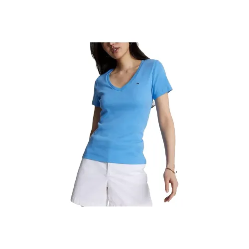 Tommy Hilfiger Favorite V-Neck T-Shirt T-Shirt Women's Sky Blue