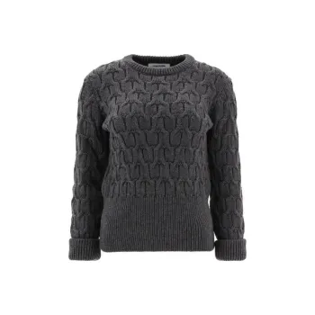 THOM BROWNE Crisscross Cable knit Jumper