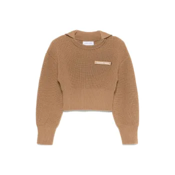 Marine Serre Logo Patch Knit Sailor Sweater