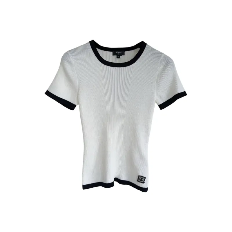 CHANEL Regular T Shirt Women's White-0