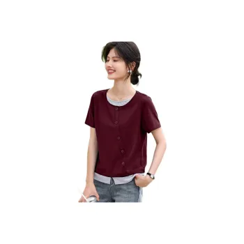 XWI SS24 T Shirt Women's Red Wine