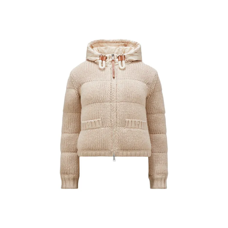 Moncler Logo Patch Padded Knit Cardigan-0