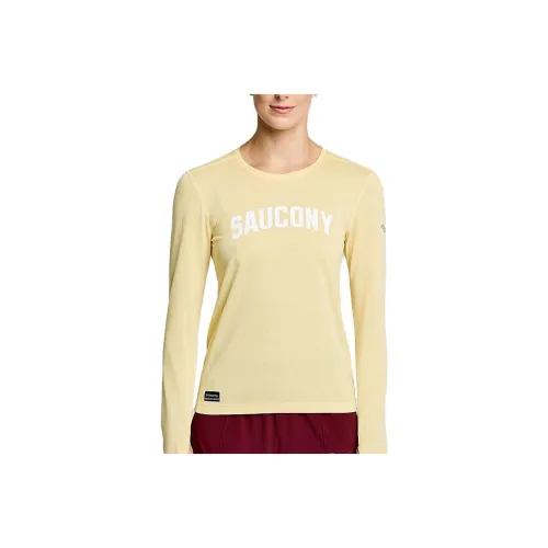 Saucony Stopwatch Graphic Long Sleeve T-Shirt Women's Yellow
