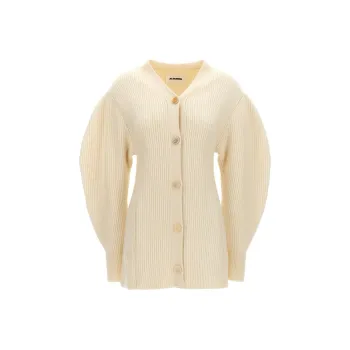 JIL SANDER V Neck Knitted Cardigan