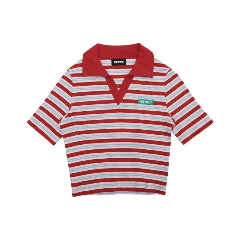 Nerdy Crop Tops Women's Red-0