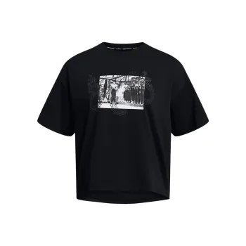 Under Armour x Curry , X Bruce Lee UA Chinese New Year SS24 Drop Shoulder Sleeve T Shirt Women's Black