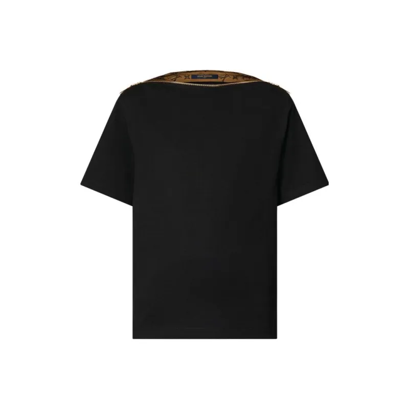 LOUIS VUITTON Zipper Neckline Bateau T-Shirt-0